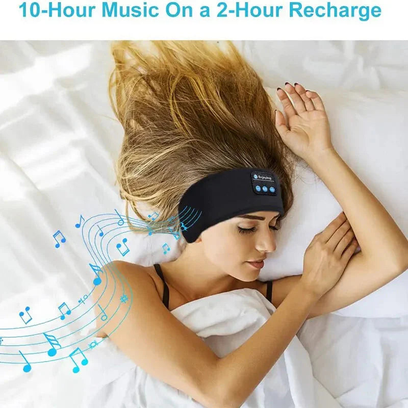 Bluetooth Sleep Headband โ Wireless Headphones, Built-In Speakers, Comfortable Fabric, 10-Hour Battery Life