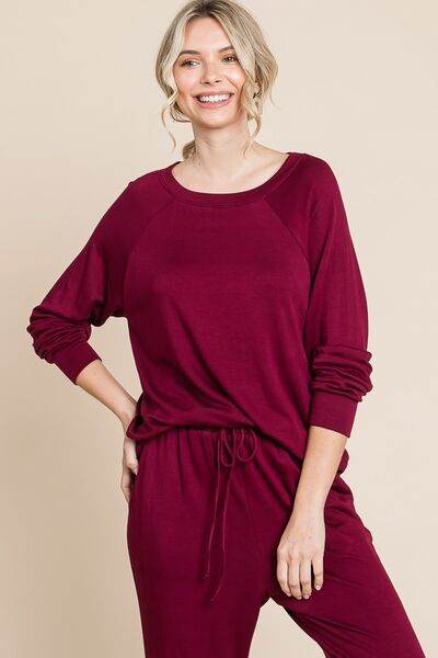 Stylish 2-Piece Super Lady Lounge Set: Cozy Round Neck Top & Comfy Pants for Ultimate Relaxation!