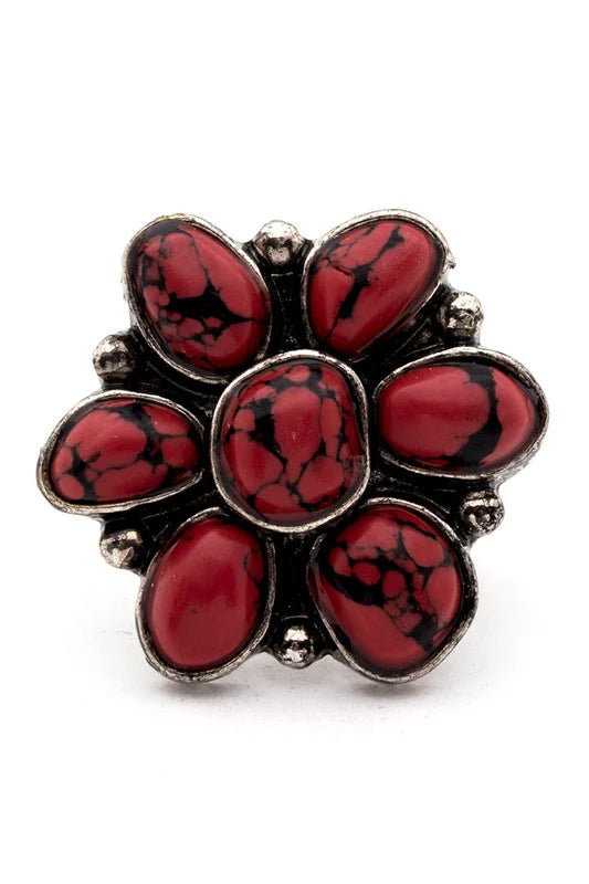 Stunning 3-Stone Flower Stretch Ring - Limited Stock, Get Yours Now!