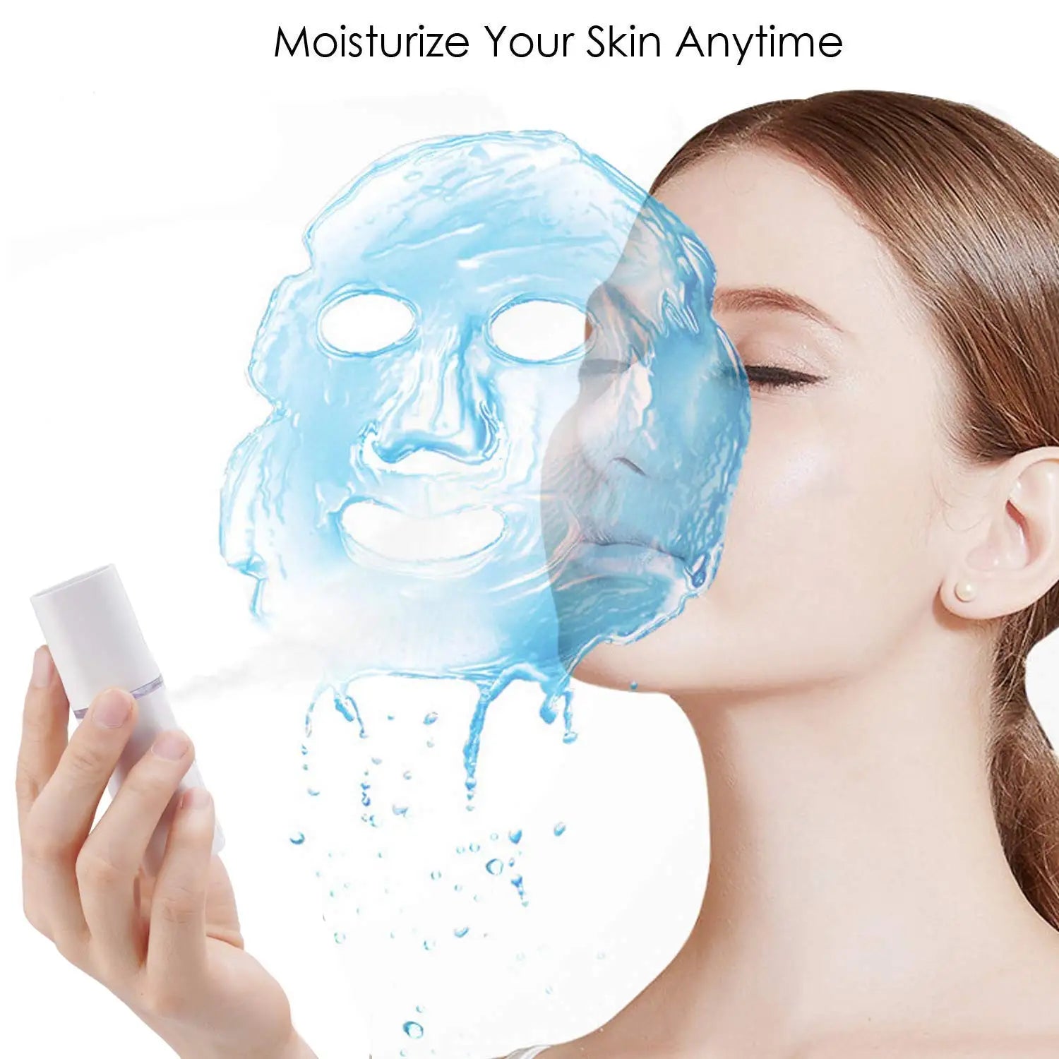 Mini Nano Facial Steamer for Face, Cool Facial Mister Steamer Handy Mist Sprayer Moisturizing &Hydrating for Skin Care, Cleaning