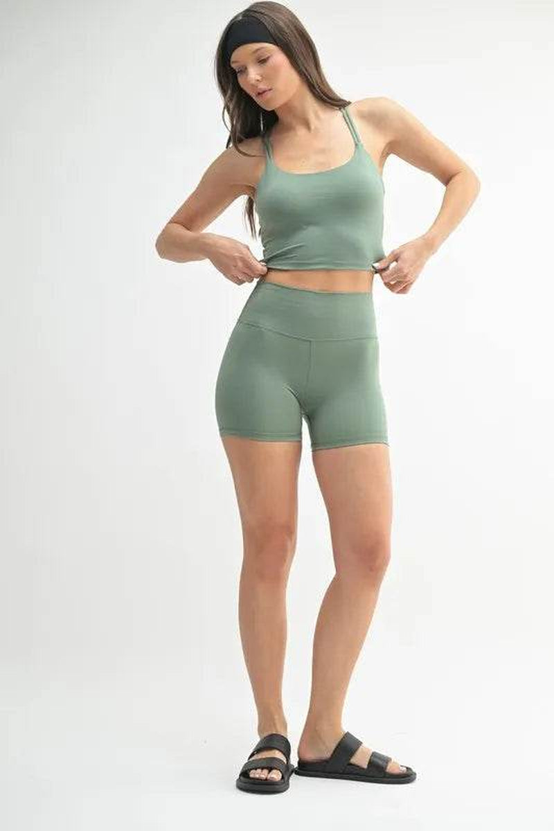 MONO B Venice Cloud Light Crisscross Sports Bra