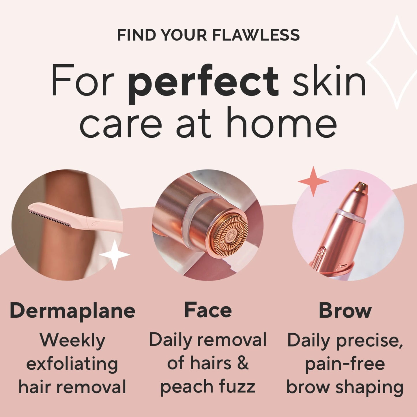 Finishing Touch  Brows Eyebrow Hair Remover for Women, Eyebrow Razor