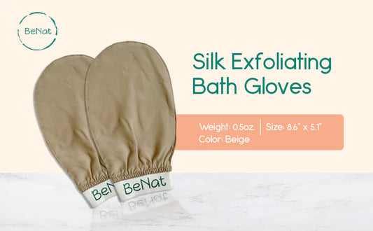 Silk Exfoliating Bath Gloves - Reveal Radiant Skin Today!