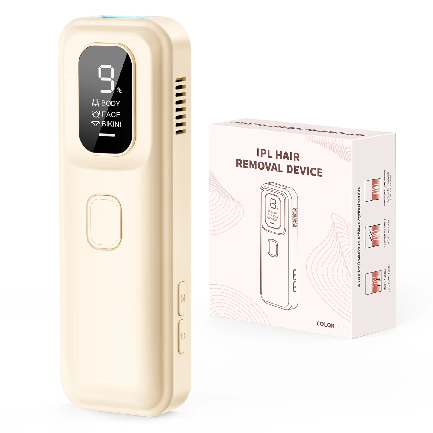 IPL Laser Hair Removal Device Ice-Cooling 3 in 1 Painless 16J Photoepilator Permanent Whole Body Home Treament for Men and Women