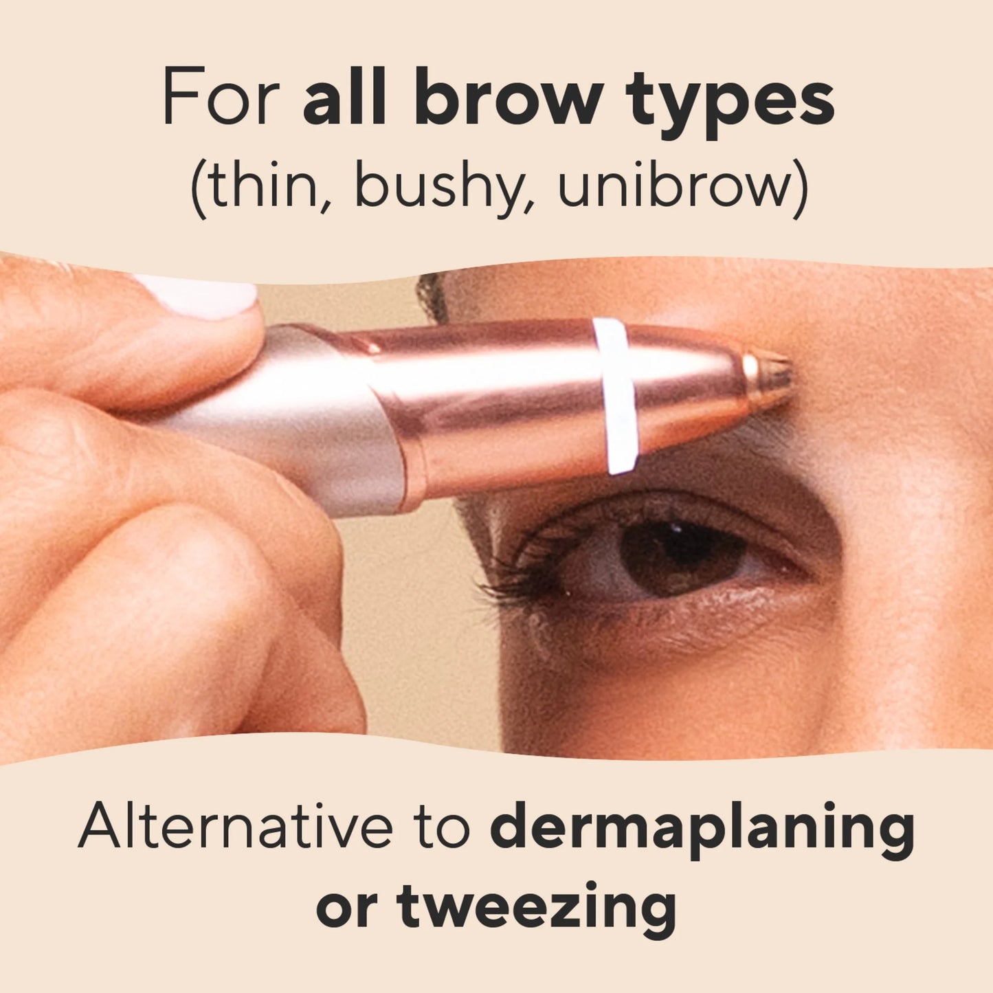 Finishing Touch  Brows Eyebrow Hair Remover for Women, Eyebrow Razor