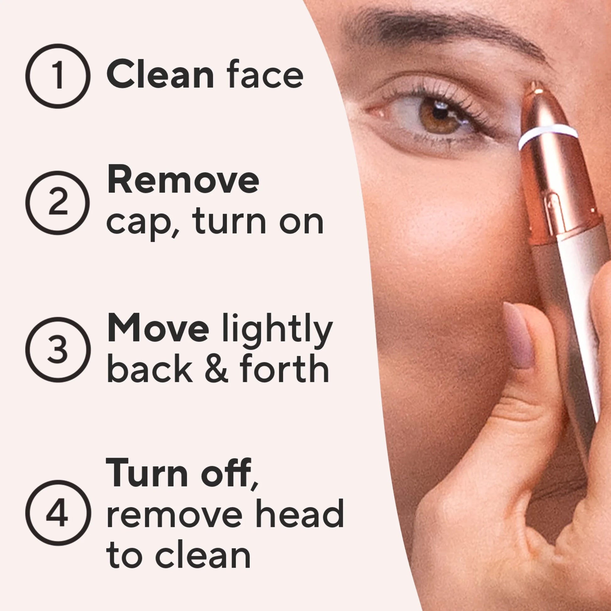 Finishing Touch  Brows Eyebrow Hair Remover for Women, Eyebrow Razor